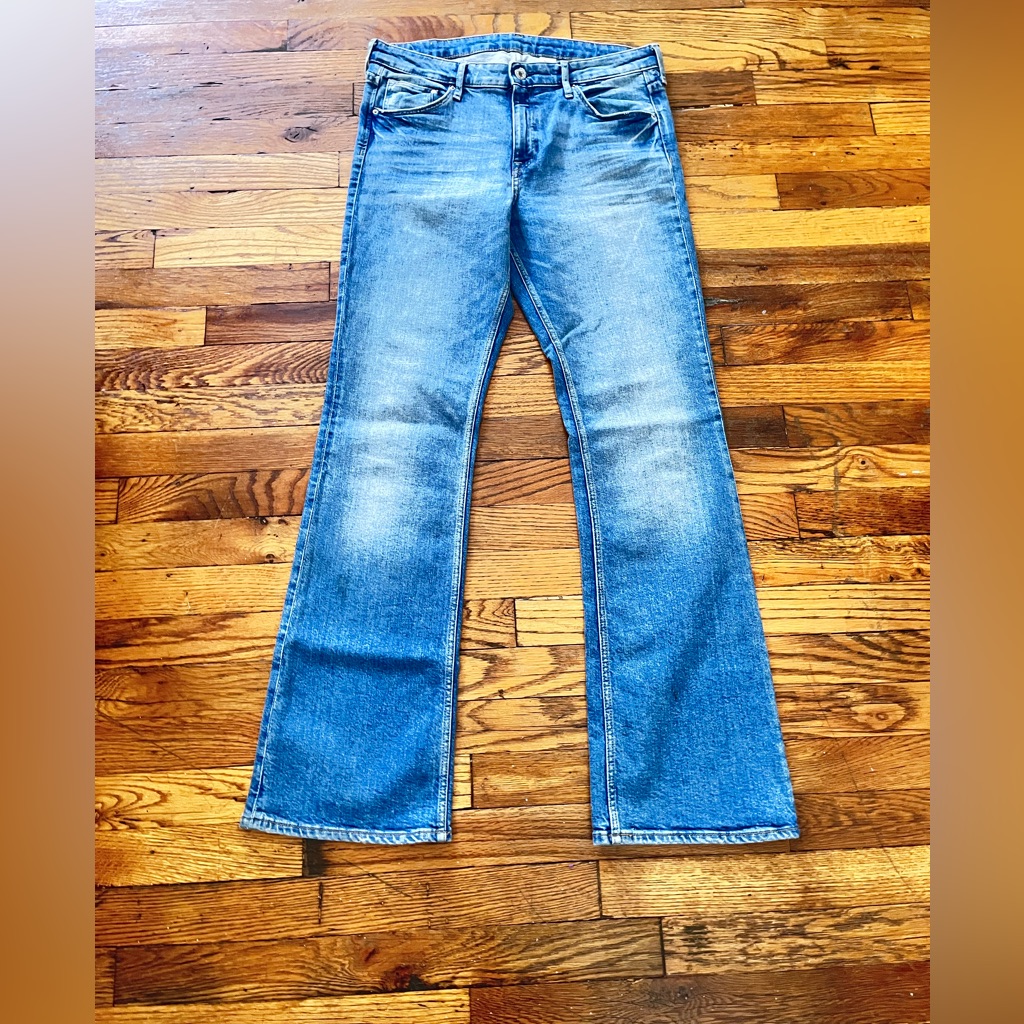 Denim Brand Comfy Bootcut Jeans Sz32 Great Faded Color Denim Brand Comfy Bootcut Jeans Sz32 Great Faded Color